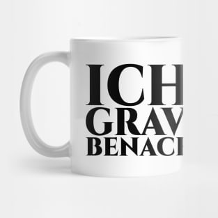 ICH BIN GRAVITATIV BENACHTEILIGT - schwarze Schrift Mug